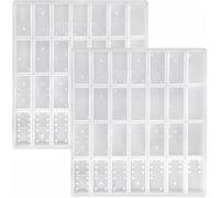 Lot De 2 Moules En Silicone Pour Résine Époxy, 28 Cavités En Silicone Pour Moulage De Résine (Rectangulaire)