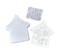 Lot de 2 moules en silicone robustes pour créer des maisons de lapins et des supports adaptés à divers matériaux pour usage quotidien Castes de plâtre