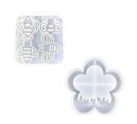 Lot de 2 moules flexibles en silicone pour nichoir et support pour faciliter le nettoyage et le rangement des moules