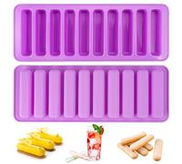 Lot de 2 moules rectangulaires en silicone pour barres de céréales, 20 cavités - Moule en silicone - Pour barres énergétiques
