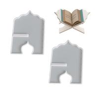 Lot de 2 moules réutilisables en silicone pour supports de lecture faits à la main, supports de recettes et décorations d'intérieur en résine époxy