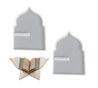Lot de 2 moules réutilisables en silicone pour travaux manuels, supports de lecture en résine, supports de recettes et décorations d'intérieur