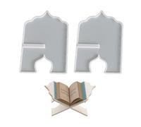 Lot de 2 moules réutilisables en silicone pour travaux manuels, supports de lecture en résine, supports de recettes et décorations d'intérieur