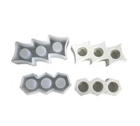 Lot de 2 moules ronds créatifs en silicone souple pour cadeaux faits à la main et décoration de la maison Moule à bougie en béton