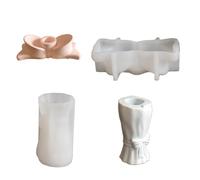 Lot de 2 moules ronds en silicone pour travaux manuels, décoration d'intérieur