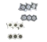 Lot de 2 moules ronds en silicone robuste pour supports en résine époxy, moulages de gypse transparents, fournitures artisanales