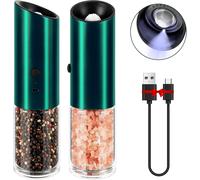Lot de 2 Moulins à Poivre et Sel électriques Rechargeables USB Vendos85