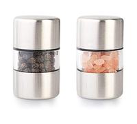 Lot de 2 moulins à sel et poivre - Outil d'assaisonnement en acier inoxydable - Mini moulin à assaisonnement - Outil de cuisine pour la cuisine