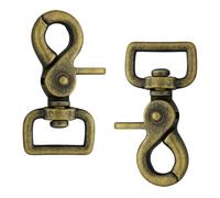 Lot de 2 mousquetons à ciseaux - 360 ° - Clips polyvalents pour rênes, laisses, bricolage ou remplacement - Pour chevaux, chiens et projets d'extérieur