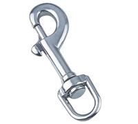 Lot de 2 mousquetons en acier inoxydable A4 AISI 316 avec œil en D 3 x 64