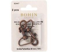Lot de 2 Mousquetons Spécial Lanière - Bohin(...) - Bronze Marron Bronze Marron