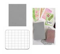 Lot de 2 mousses d'estampage avec 1 Bloc d'estampage réutilisables, Blocs de Mousse moulables pour Bricolage, Scrapbooking, Fabrication de Cartes, Mousse Thermique Douce