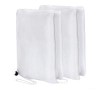 Lot de 2 moustiquaires pour plantes avec cordon de serrage et fermeture éclair en polyéthylène 60 mailles respirantes Blanc Protection réglable Plusieurs tailles pour (160 x 180 cm)