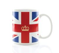 Lot de 2 mugs Union Jack en céramique blanche avec motif drapeau Union Jack - Parfait pour les fêtes et événements du jubilé Street