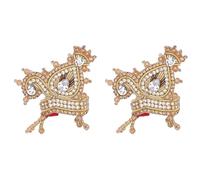 Lot de 2 mukut gopal Ladoo pour Laddu Gopal Devi Maa Radha Krishna Ganesha Indian Traditional God Goddess Sringar Set de bijoux Deities pour statue God Idol Janmashtami (taille idole : -0