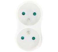 Lot de 2 multiprises - PROFILE - Bloc de 2 prises 2P+T - 16A - Blanc