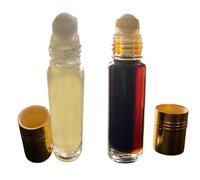 Lot de 2 Muscs Sans Alcool 6 ml - 1 Musc Blanc Tahara + 1 Musc Noir - Parfum Arabe Mixte - Roll-on - مسك أبيض و أسود