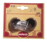 Lot de 2 naissances - D: 20 mm - noyer