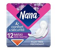 Lot De 2 - Nana : Secure Fit - Serviettes Maxi Goodnight 12 Serviettes