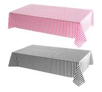 Lot de 2 Nappes à Rayures, Nappes de décoration de table, Nappes de décoration de mariage, décorations de fête, Nappes pliables