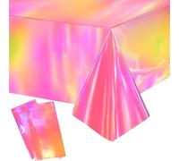 Lot de 2 Nappes en Plastique, Nappe Imperméable, Fournitures De Fête pour Picnic, Exterieur, Jardin, Anniversaire, Noël, Mariage, pour Filles et Femmes