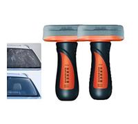 Lot de 2 nettoyants à émulsion de verre, brosse de nettoyage portable pour film d'huile automobile, facile à utiliser, planche de nettoyage de lunettes pour fenêtre, miroir (100 g)