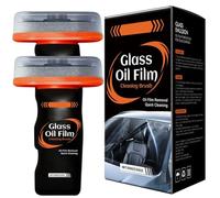 Lot de 2 nettoyants à main en émulsion de verre pour voiture - 99,2 g - Film d'huile pour pare-brise et retrait d'empreintes digitales pour vitres de voiture, miroirs, surfaces en verre - Outil de