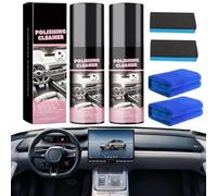 Lot de 2 nettoyants de polissage pour intérieur de voiture - 100 ml - Multifonction - Pour le nettoyage de l'intérieur de la voiture