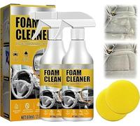 Lot de 2 nettoyants en mousse multi-usages pour voiture, nettoyant en mousse d'ameublement pour voiture