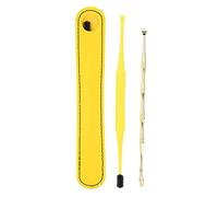 Lot de 2 nettoyants pour oreilles, kit d outils de suppression de cire d oreille, grattoir avec boite de rangement, brosse de nettoyage, accessoires hygieniques oreille