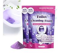 Lot de 2 nettoyants pour toilettes, anti-calcaire, mousse à action rapide et robuste, poudre moussante sans contact pour toilettes propres et étincelantes