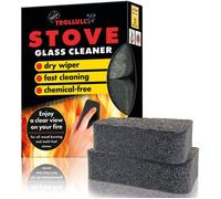 Lot de 2 nettoyants pour vitres et poêles à bois, éponge, nettoyant de cheminée, nettoyant pour vitres