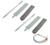 Lot de 2 nettoyeurs de colonnes réglables avec tige télescopique, plumeau flexible en microfibre amovible et lavable, pour les zones sous les meubles et les plafonds, pour la maison
