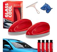 Lot de 2 nettoyeurs de pare-brise pour vitres de voiture - Puissant nettoyant pour pare-brise et dissolvant de film d'huile - Souris de nettoyage de vitres de voiture pour toutes les surfaces en verre