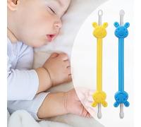 Lot de 2 nettoyeurs nasaux et d'oreilles - Outil de retrait du nez et du cérumen pour nourrissons et tout-petits (jaune et bleu)