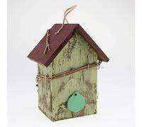 Lot de 2 nichoirs à oiseaux en bois à suspendre pour décoration de jardin