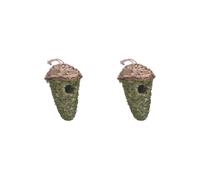 Lot de 2 nichoirs à oiseaux en mousse à suspendre pour jardin, cour, terrasse