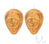 Lot de 2 nid de guêpes en tissu - 100 % imperméable et résistant à l'humidité - En tissu textile résistant aux intempéries - Répulsif naturel - Piège à guêpes d'extérieur - Pour la maison et le jardin