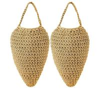 Lot de 2 nid de guêpes factice à suspendre, contre les guêpes au crochet, naturel et non toxique, dissuasion pour le jardin, la terrasse et le balcon, simulation décorative pour
