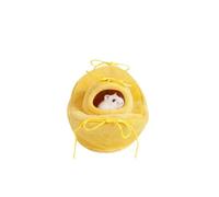 Lot de 2 nids de hamster en forme de lingot doré avec velours doux et coton, design suspendu, pour un hiver chaud et confortable