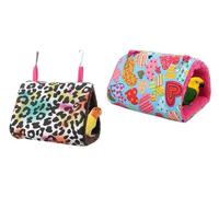 Lot de 2 nids d'oiseaux chauds d'hiver pour cage, maison d'oiseaux pour perroquets, hamac à suspendre, lit balançoire, cabane en peluche pour perruches, perruches, canaris, calopsittes, conures,