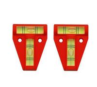 Lot de 2 niveaux à bulle horizontaux en forme de T pour niveau à bulle, niveau triangulaire en acrylique de 58 mm avec 2 bulles, précision de 30 minutes pour photos, TV, caravanes, bureau, table