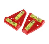 Lot de 2 niveaux à bulle multifonctions à 2 voies - Niveau à bulle de type T - Outils de mesure en plastique pour camping-car, machines, meubles, trépieds, appareils photo