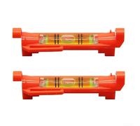 Lot de 2 niveaux de corde à suspendre, gadget de mesure horizontal précis des bulles pour maçonnerie, ingénierie et projets de base d'abri de jardin, orange, 7,6 cm
