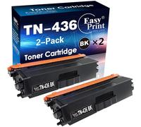 (Lot de 2, noir) Cartouche de toner compatible TN436BK TN-436BK, utilisée pour les imprimantes Brother HL-L8260CDW et HL-L8360CDW