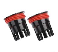 Lot de 2 noyaux de vidange de sol, noyau intérieur en silicone anti-odeur pour salle de bain et toilettes, insert de siphon d'égout en ABS de 3,7 à 5,2 cm, noir