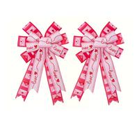 Lot de 2 nœuds élégants en ruban pour la Saint-Valentin faits à la main avec attention aux détails disponibles en ruban de fête de festival de couleur vive