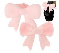 Lot de 2 nœuds papillon 3D en silicone pour écouteurs, décoration d'écouteurs mignons pour le streaming, le travail, les études, les voyages, les fêtes | Breloques universelles réglables