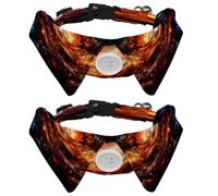 Lot de 2 nœuds papillon pour animaux de compagnie, costume formel réglable pour chats, petits chiens, chiots, accessoires de fête, univers spatial, galaxie