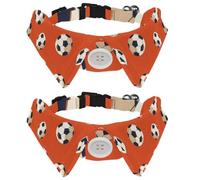Lot de 2 nœuds papillon pour chat et chien, collier réglable pour animaux de compagnie, nœud papillon, smoking, collier formel pour garçons, filles, chiots, chaton, mariage, anniversaire - orange